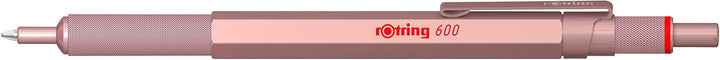 rOtring 600 Kugelschreiber | mittlere Spitze | Schwarze Tinte | Roségold Schaft | nachfüllbar, 1 Stü