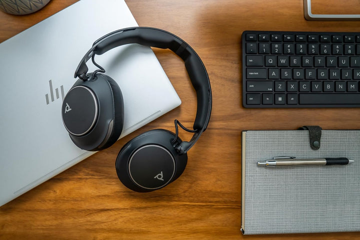 Poly Voyager Surround 80 UC-Bluetooth-Headset (Plantronics) Noise Cancelling-Mikrofone für klare Ges