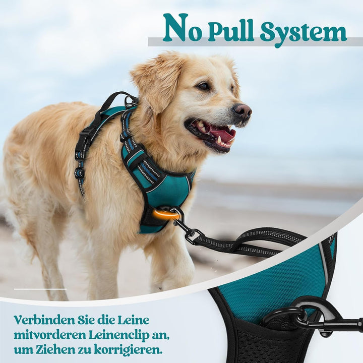 rabbitgoo Hundegeschirr Mittelgrosse Hunde, Anti Zug Geschirr mit Kontrolle, No Pull Verstellbar Hun