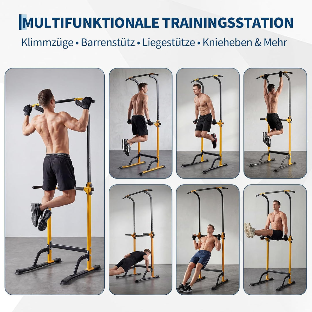Zstar Power Tower Dip Station für Home Gym, verstellbare Klimmzugstange mit Dip Bars, Kraftstation f