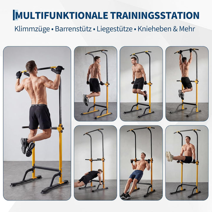 Zstar Power Tower Dip Station für Home Gym, verstellbare Klimmzugstange mit Dip Bars, Kraftstation f