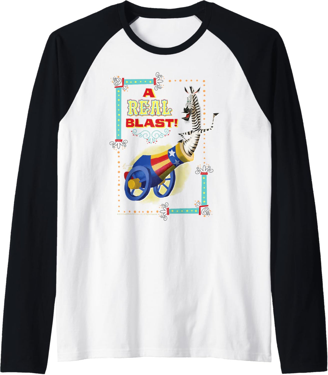 Madagascar Marty A Real Blast Text Poster Raglan