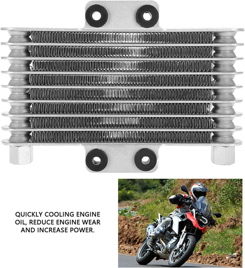 Ölkühler Aluminium 125ml Motor Ölkühler Kühler passt für die meisten Motorräder Dirt Bike Pit Bike 1