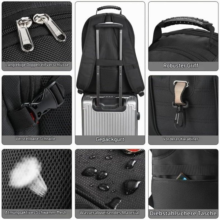 star cloud Rucksack Herren, 17 Zoll Laptop Schulrucksack Arbeitsrucksack Reiserucksack, Wasserdicht