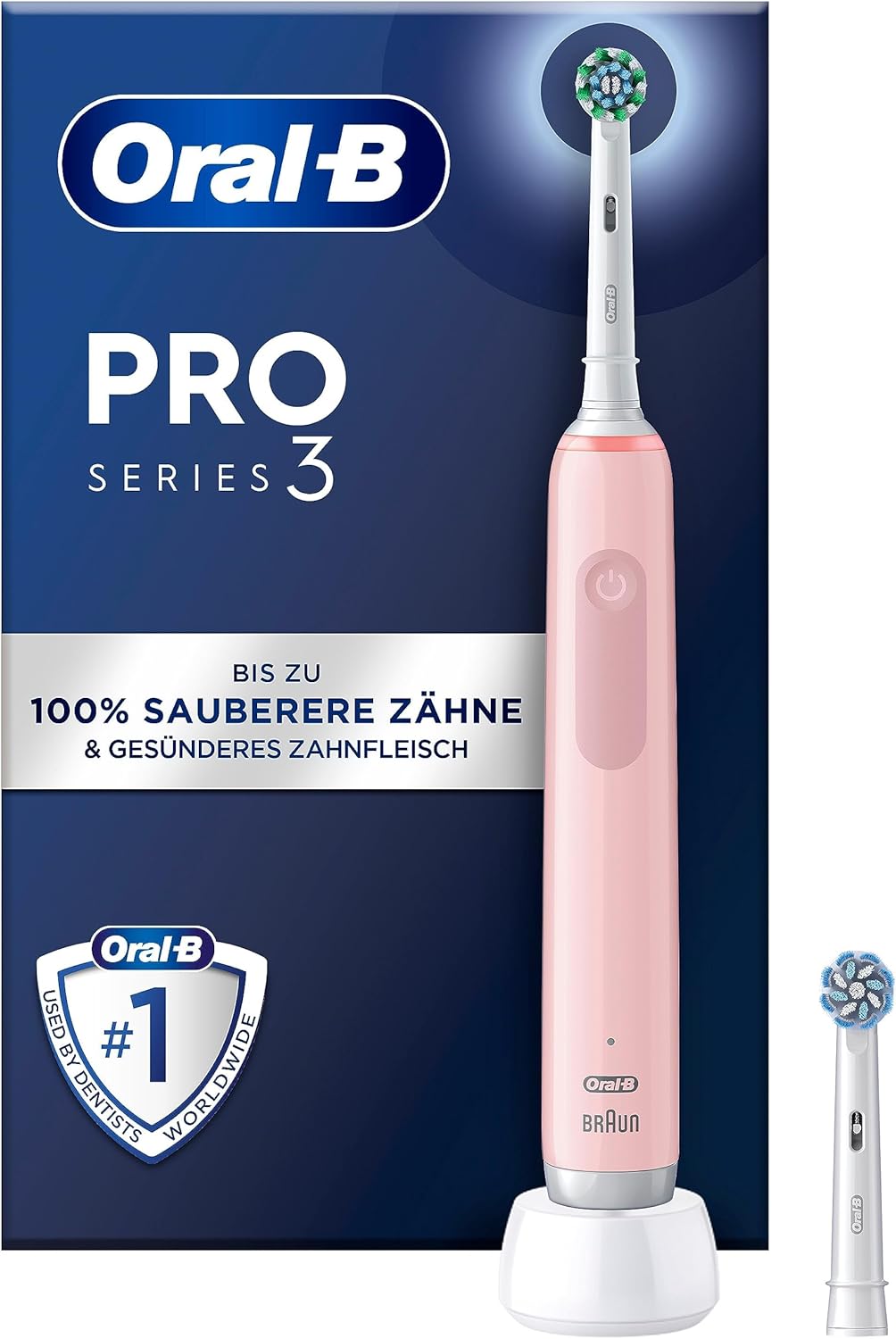 Oral-B Pro 3 3000 Cross Action, Batteriebetrieben, Pink New, New