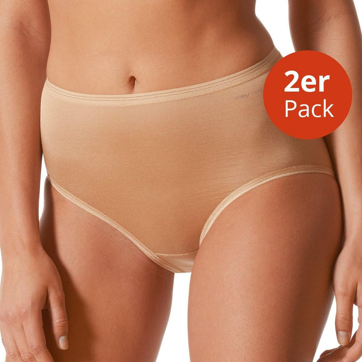 Mey 2er Pack Damen Taillen-Pants Lights Basic - 89203 - Soft Skin - Grösse 40 - Damenslips ohne Seit