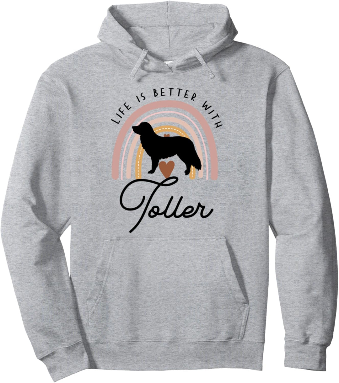 Das Leben ist besser Nova Scotia Tolling Retriever Toller Rainbow Pullover Hoodie