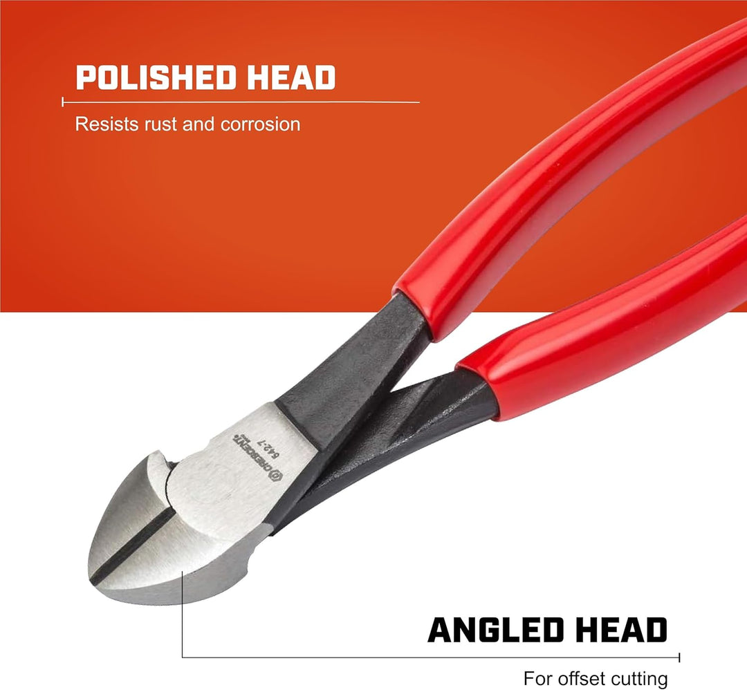Crescent 5438CENN 8" Heavy-Duty Diagonal Flush Cutting Pliers - Bagged