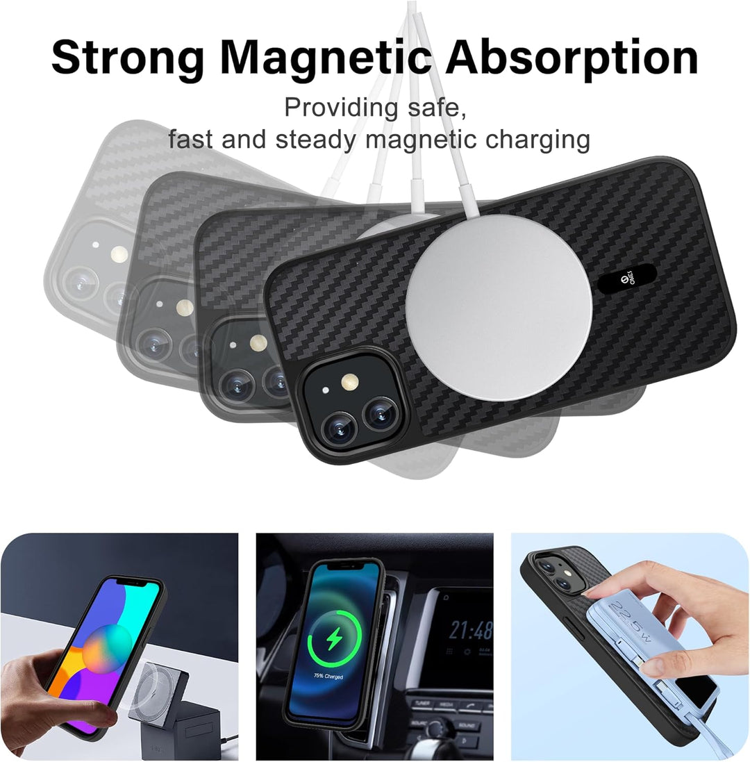 ONES Magnetisch für iPhone 11 Ultradünne Hülle, Kompatibel mit MagSafe, Fallschutz in Militärqualitä