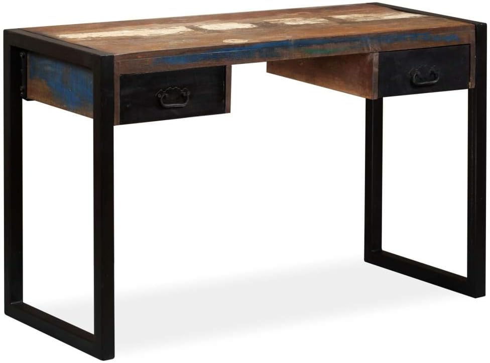 Vintage Schreibtisch mit 2 Schubladen, Computertisch, Schreibpult, Homeoffice, Büro, Arbeitszimmer,
