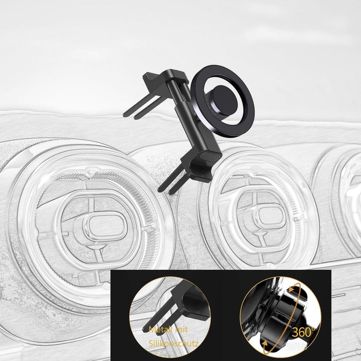 ICAILIN Handyhalterung Auto runde lüftung,Magnethalter Handy Auto, für Mini Cooper SMART 451 FIAT 50
