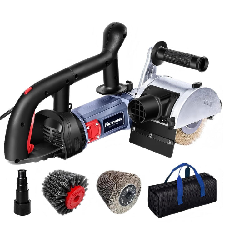 FANZWORK V2 1500 Watt Satiniermaschine zur Renovierung von Oberflächen aller Art, mit Staubsaugung-A