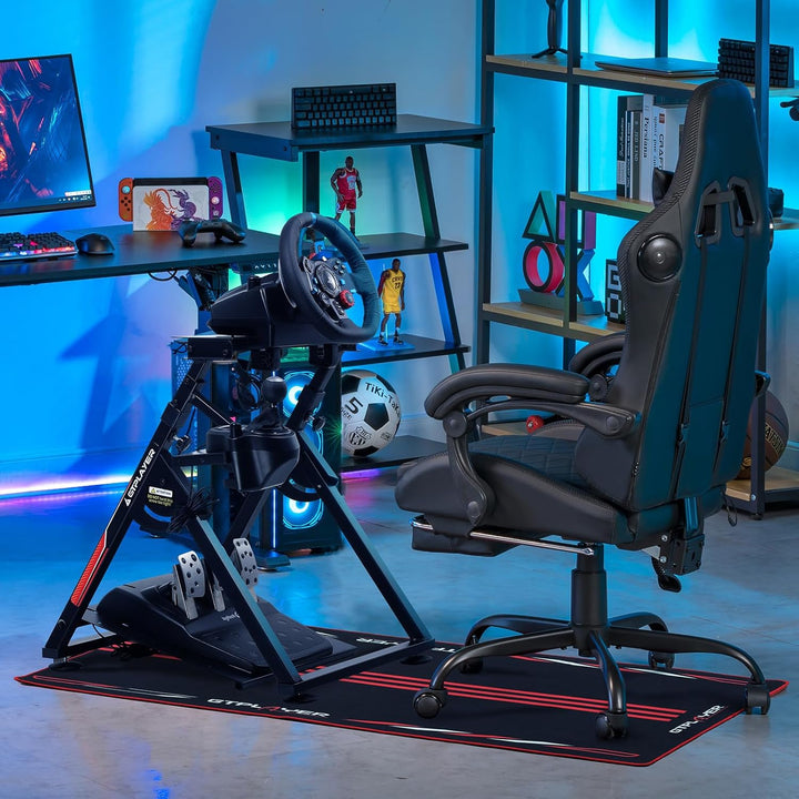 GTPLAYER Lenkradständer für Lenkrad Gaming Wheel Stand Racing Lenkradständer mit V1 V2 Schalthebelha
