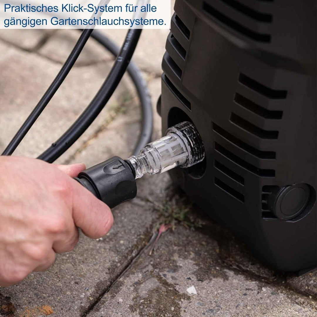Scheppach Hochdruckreiniger HPC1400 mit Aluminiumpumpe & Quick-Connect-System | 1400W Motorleistung