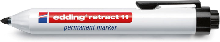 Permanentmarker edding retract 11, nachfüllbar, Rundspitze, schwarz, 10 Stück, 10