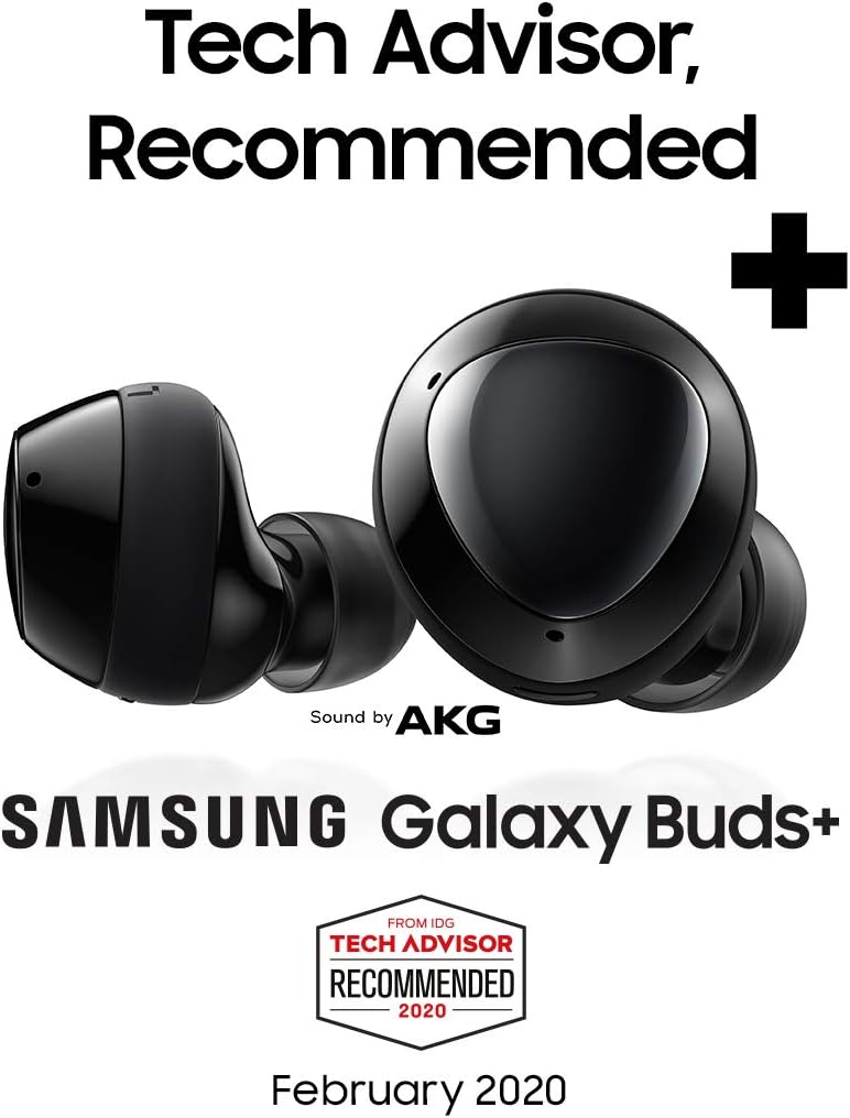 Samsung Galaxy Buds +, Kabellose Kopfhörer, 3 Mikrophone, Sound by AKG, ausdauernder Akku, 2-Wege-La