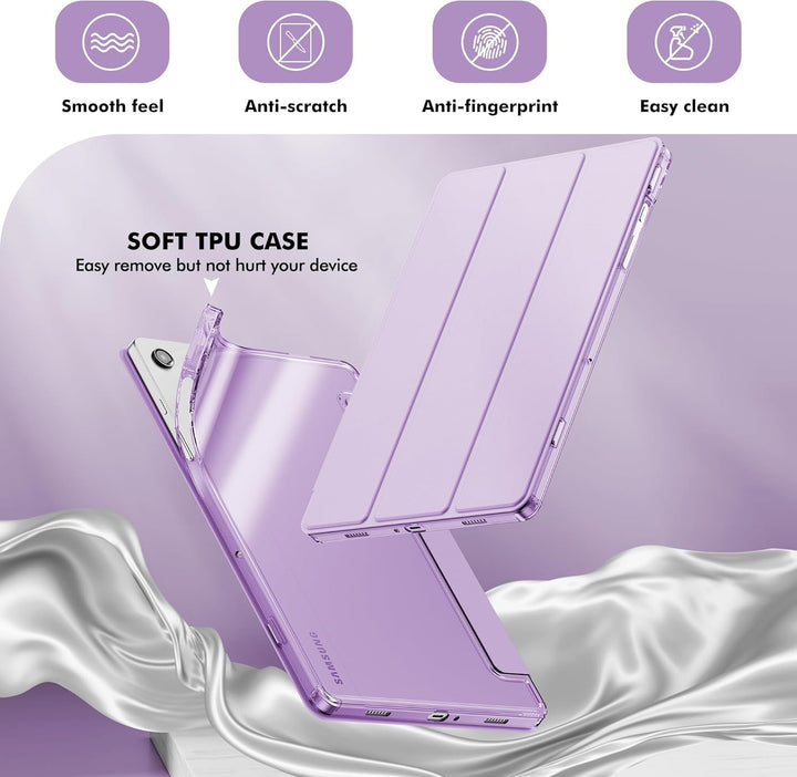 INFILAND Hülle für Samsung Galaxy Tab A11+/A9+ 11 Zoll (2023/2025),Schlanke Standfunktion Kristallkl