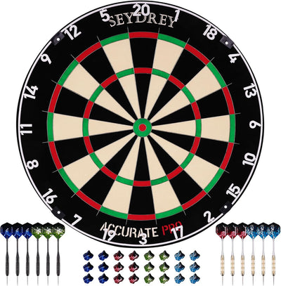 Seydrey Dartscheibe Kork Dartscheibe mit Pfeilen Offizielles Steeldartscheibe Dartscheibe Steeldart