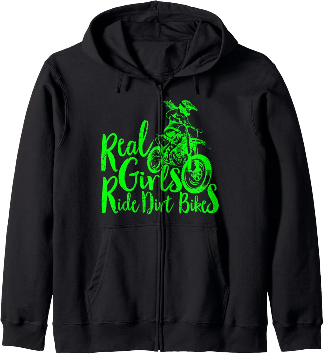 Real Girls Ride Dirt Bikes Lustiges Zitat für Girl Kapuzenjacke