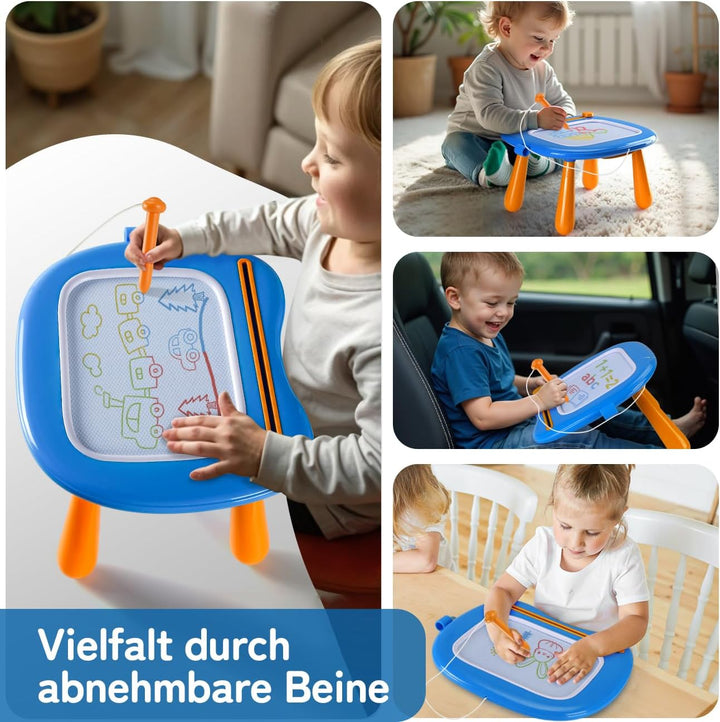 Maltafel Zaubertafel ab 1 jahr, bunte Magnetische Zeichentafel mit 4 Beine, pädagogische Spielzeug f