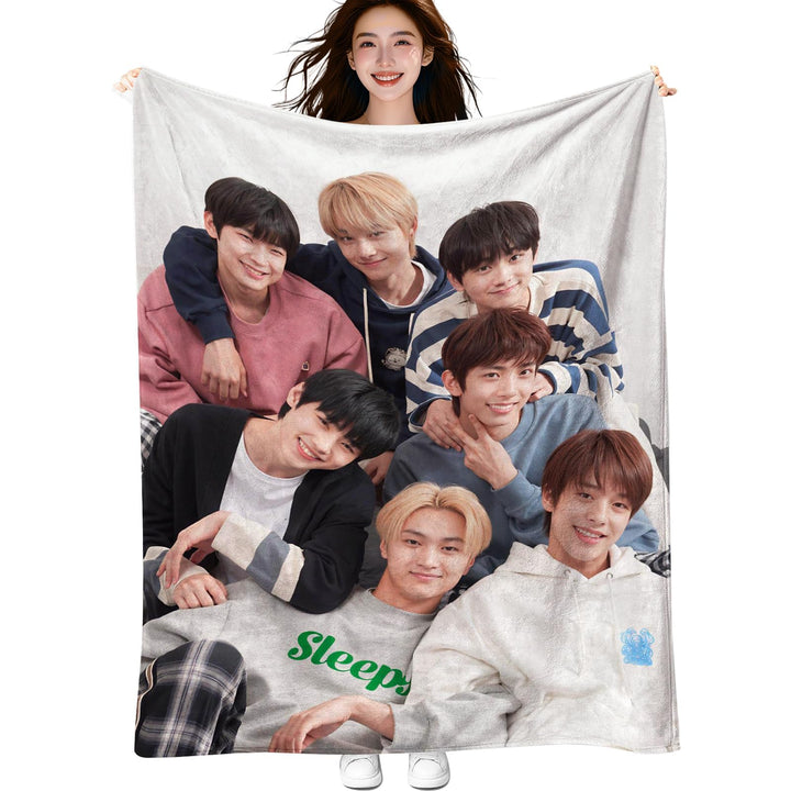 Enhyppen Decke Bettwäsche 130x150 cm,Enhyppen Merch Kuscheldecke für Fans,Fleecedecke für Couch, War