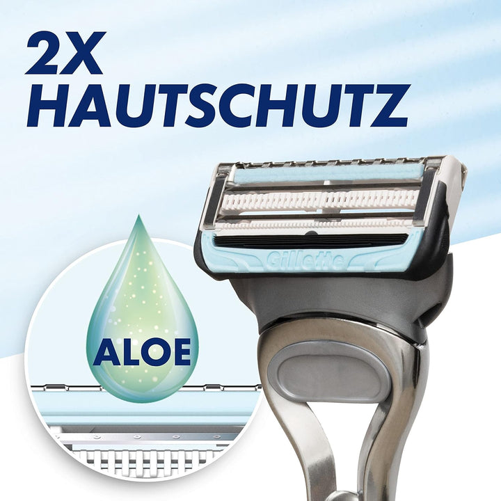 Gillette SkinGuard Sensitive Rasierklingen für Rasierer, 8 Ersatzklingen für Nassrasierer Herren mit