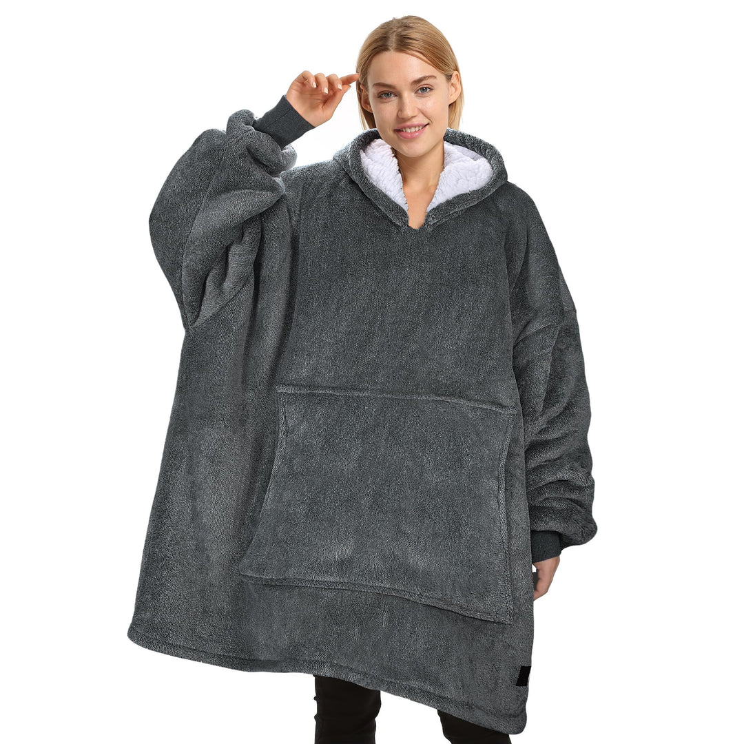 Catalonia Classy Oversized Sherpa Hoodie Decke, grosses Kapuzen-Sweatshirt für Frauen, weiche gemütl