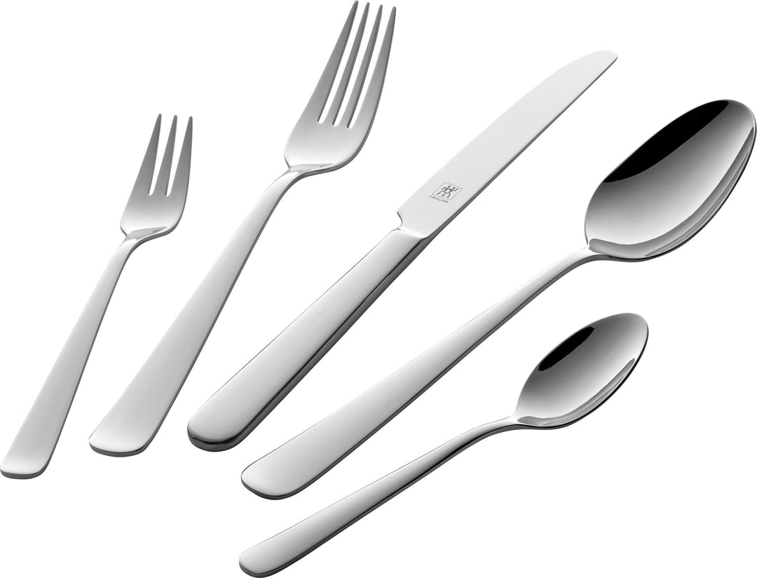 ZWILLING Swing Besteckset, 30-tlg, für 6 Personen, Spülmaschinengeeignet, 18/10 Edelstahl, Poliert,
