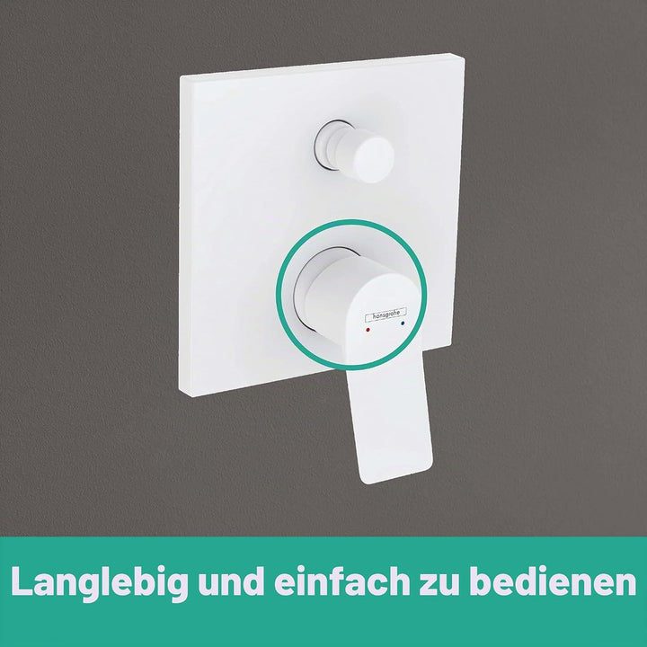 hansgrohe Wannenarmatur Vivenis, Unterputz Badarmatur für 2 Funktionen, Mattweiss Mattweiss Wanne, M
