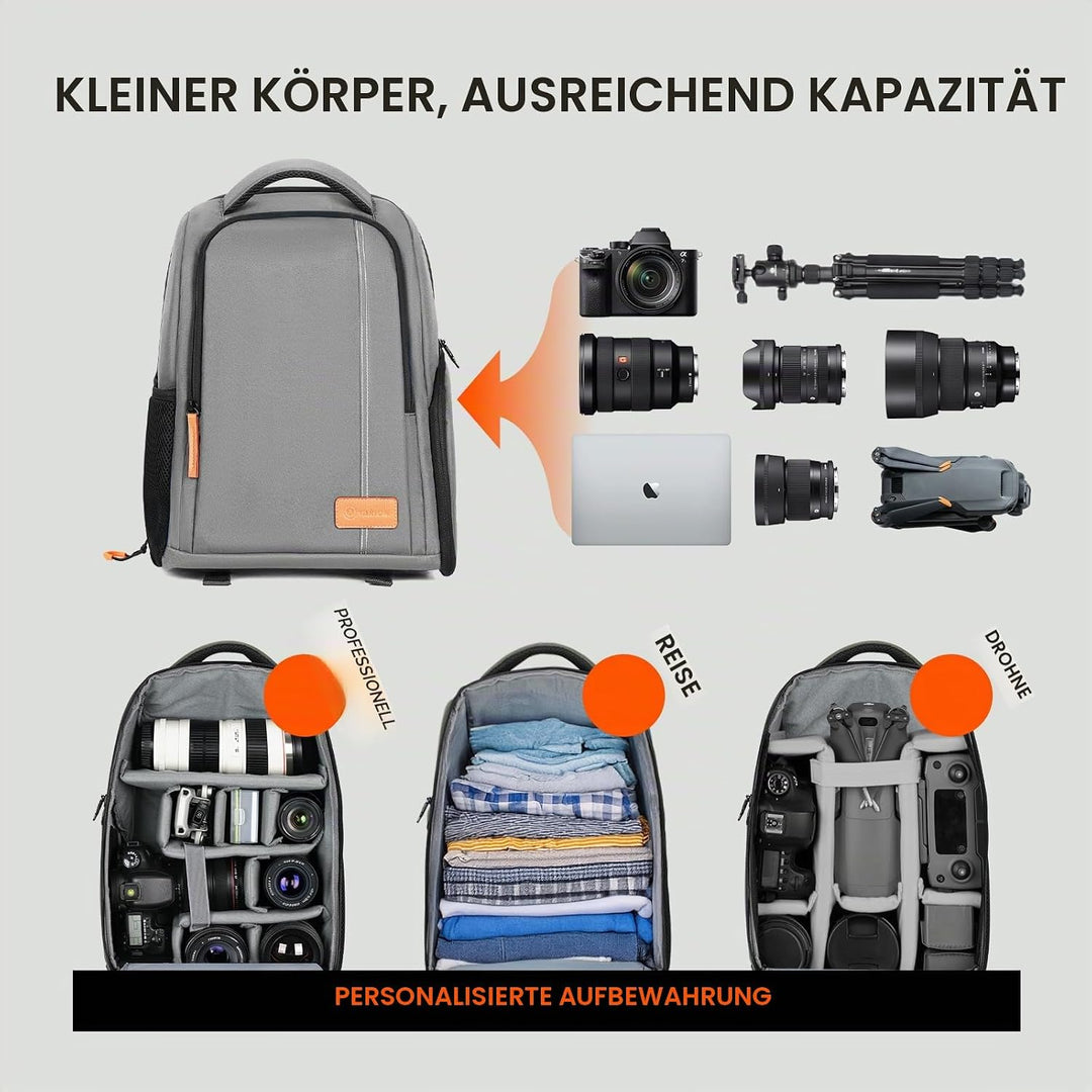 TARION Kamerarucksack Spiegelreflex Fotorucksack Wasserdicht Leicht und Kompakt Klein DSLR Rucksack