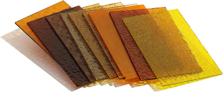 Lanyani 10 Blatt transparente Buntglasplatten, 10,2 x 15,2 cm, farbiges strukturiertes Kathedralglas