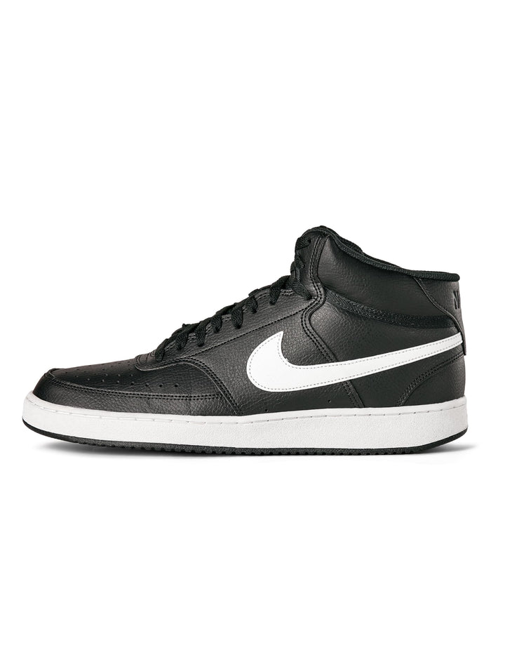 Nike Herren Court Vision Mid Nn Sneaker 38.5 EU Black White Black, 38.5 EU Black White Black