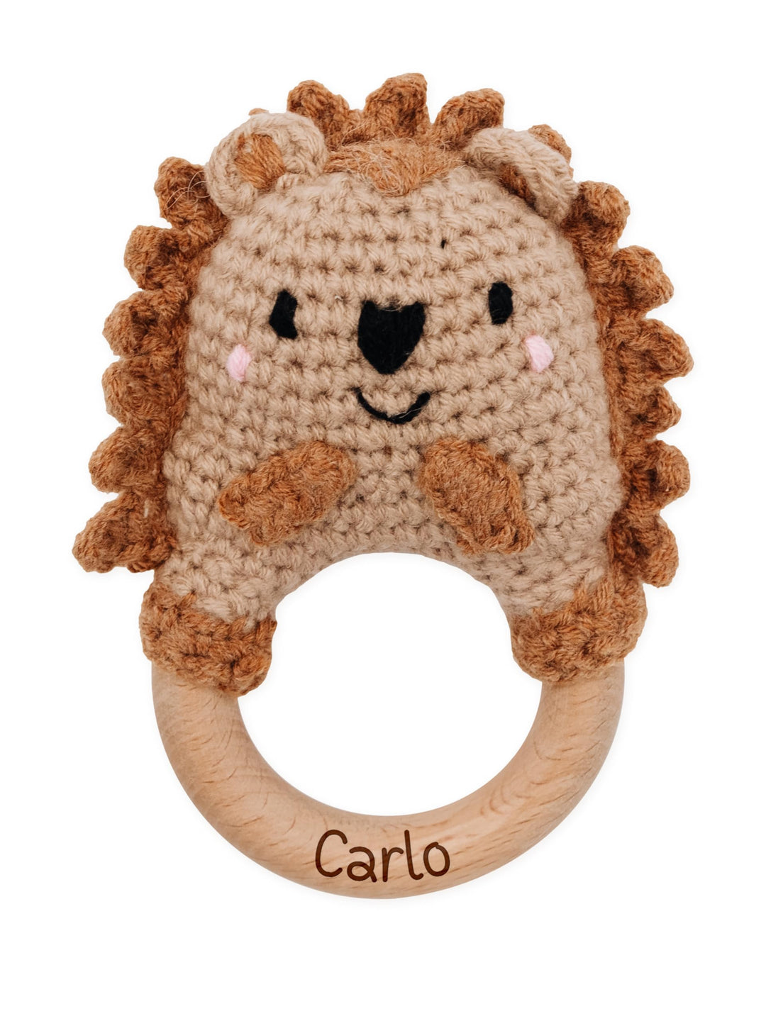 Bärenfreunde Personalisierter Beissring Baby - Niedlicher Greifling für Baby's, Greifring, Babyrasse
