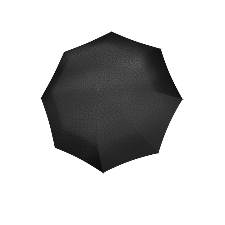 reisenthel umbrella pocket duomatic in Signature Schwarz Hot Print – Kompakter Taschenschirm aus rec