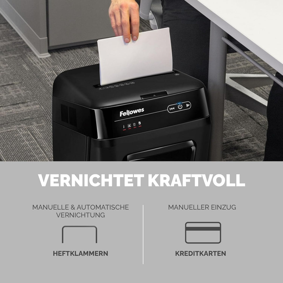 Fellowes Automatischer Aktenvernichter AutoMax 200M - bis zu 200 Blatt gleichzeitig (Mikropartikel,