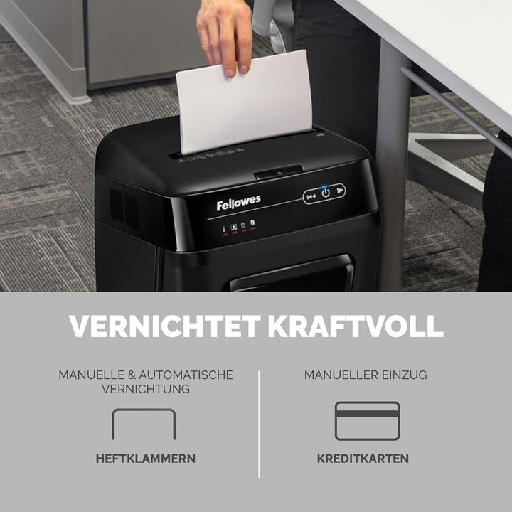 Fellowes Automatischer Aktenvernichter AutoMax 200M - bis zu 200 Blatt gleichzeitig (Mikropartikel,