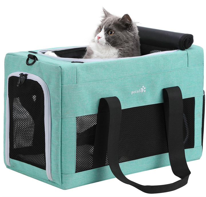 pecute Katzentasche Transporttasche Flugtasche Stabiler Halt Haustier Tragetasche, Transportbox Katz