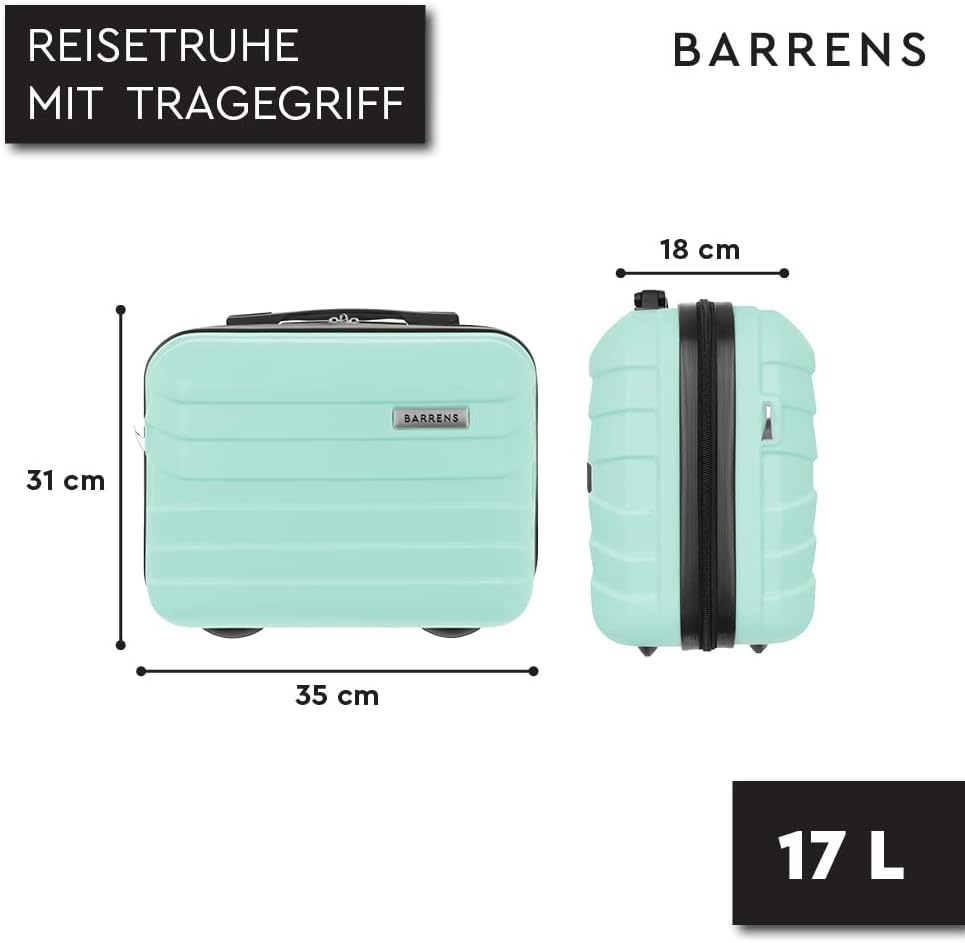 BARRENS Kosmetiktasche | Reiseetui mit Griff | Handgepäck | Zur Befestigung am Koffer oder zum Trage