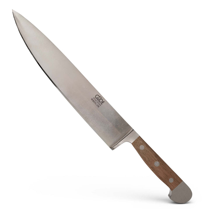 GÜDE Solingen - grosses Kochmesser geschmiedet, 26 cm, Walnussholz, ALPHA WALNUSS, Küchenmesser, Dop