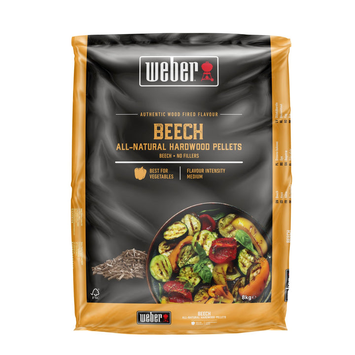 Weber Buchenholz Pellets/Geeignet für alle Pelletgrills, Erdiger, nussiger, süsslicher Geschmack, Oh