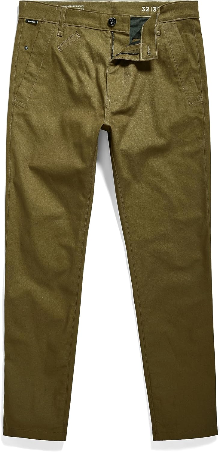 G-STAR Herren Bronson Slim Chino 28W / 30L Grün (Dark Olive D21038-d305-c744), 28W / 30L Gr&#xFC;n (