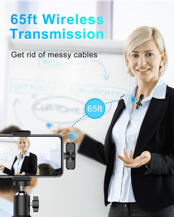 CKOKC Lavalier Mikrofon, Wireless Mini Mikrofon