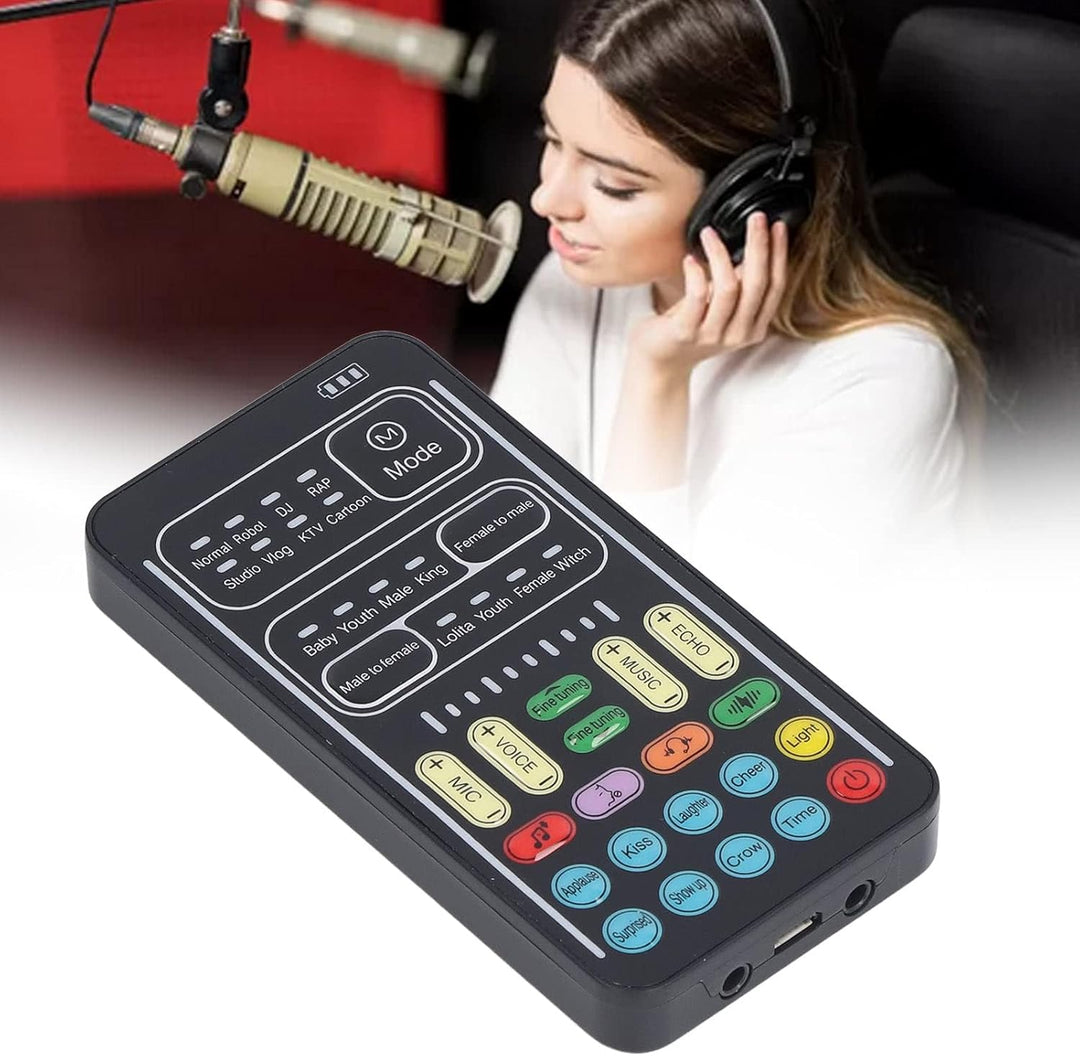 Ejoyousnbg8fo0isk I9 Voice Changer Set, Bluetooth 5.0 Handmikrofon, Tragbarer Gaming Voice Disguiser