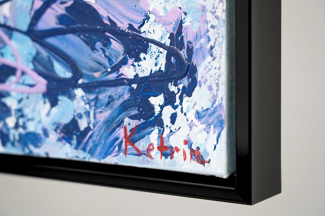 YS-Art Abstrakt Acryl Gemälde auf Leinwand handgemalt Freiflug Wandbilder Wohnzimmer moderne bunte H