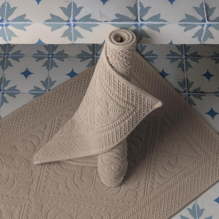Vivaraise Badematte 100% Baumwolle Ecru (54 x 64 cm) 64X54 Beige, 64X54 Beige