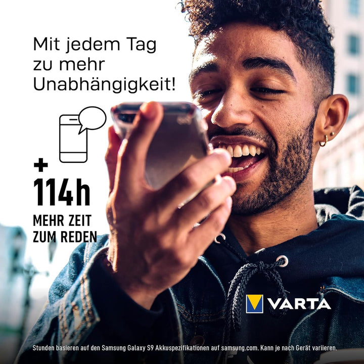 VARTA 2 in 1 Power Bank und Wireless Charger, kabelloses Ladegerät, Powerbank 20000mAh, LED Ladestan