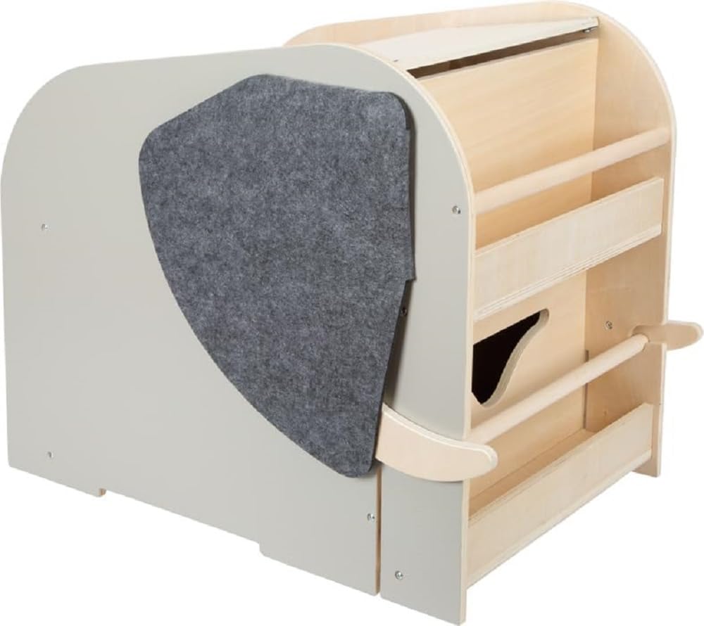 small foot Spielzeugbox mit Sitz und Rollen Elefant „Wildlife“ aus Holz, Spielzeug-Aufbewahrung mit