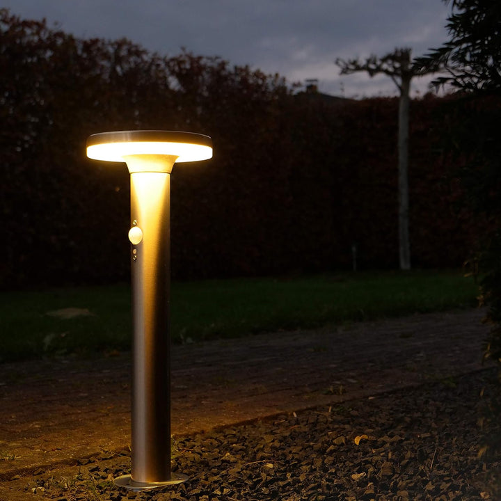 Proventa | Design Solar LED-Leuchte mit Bewegungsmelder | Aussenleuchte mit Bewegungsmelder | Aussen