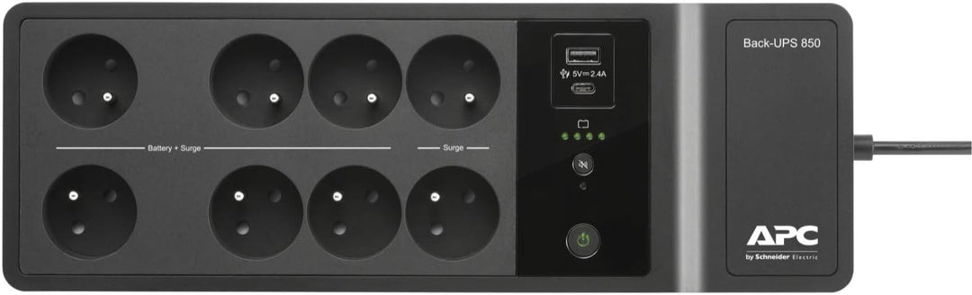 APC by Schneider ElectricBack-UPS Essential BE850G2-FR – Überspannungsschutz-Wechselrichter mit 850