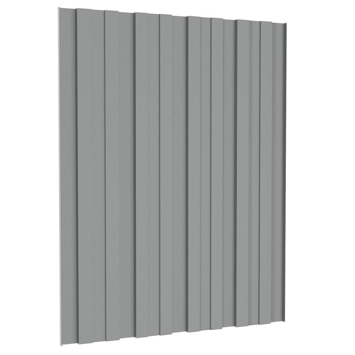 vidaXL Dachpaneel 12 Stk. Grau 60 x 45 cm Verzinkter Stahl, Grau 60 x 45 cm